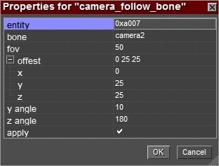 Editor - F3 - Triggers - Commands - Scene - Camera_follow_bone