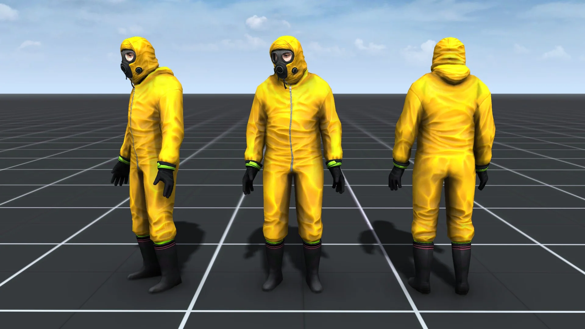 Hazmat Guard Yellow Suit Hazmat Guard Yellow Suit