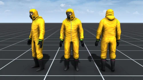 Hazmat Guard Yellow Suit